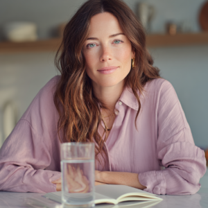 Woman health practitioner studying