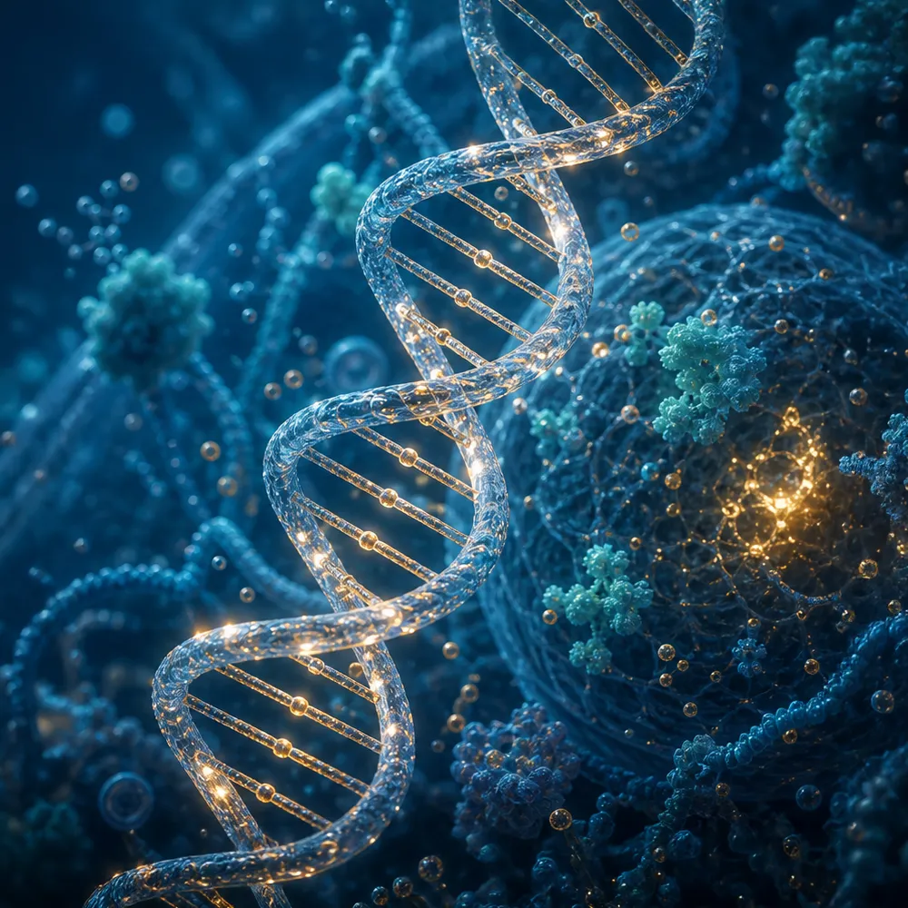 Five pillars DNA illustration
